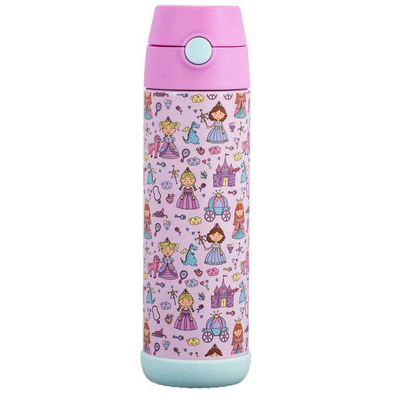 Snug Insulated Kids Water Bottle with Straw & Spout - Double-Wall Stainless Steel, Leakproof, Easy-Flip Lid - For School, Travel, Toddlers & Big Kids - Princess, 17oz - Image 2
